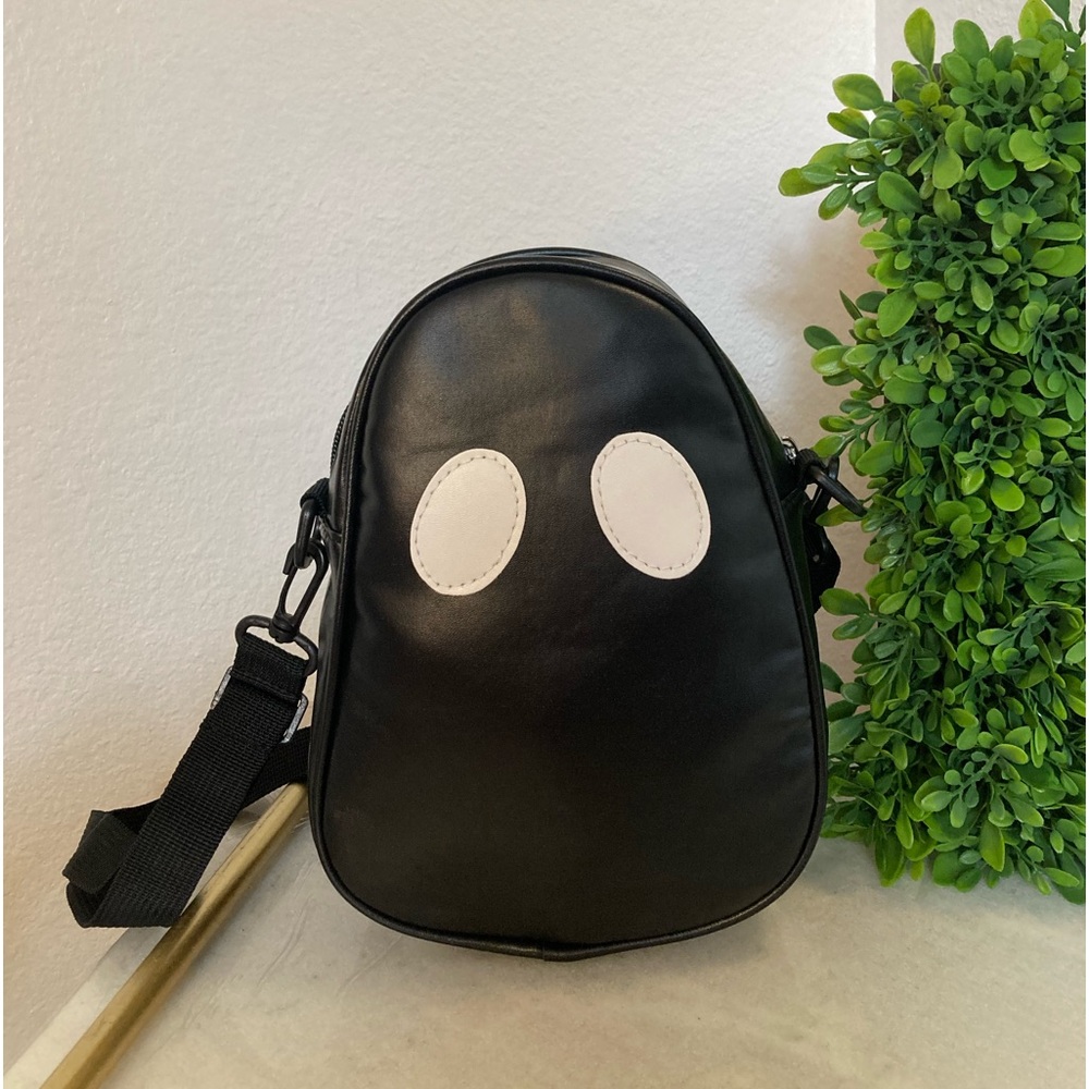 Black Ghost shoulder/crossbody bag with zipper
